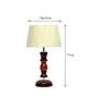 Durham Beige Fabric Shade Night Lamp With Wood Base