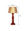 Arrow Beige Fabric Shade Night Lamp With Wood Base
