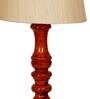 Venice Beige Fabric Shade Night Lamp With Wood Base