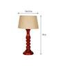 Venice Beige Fabric Shade Night Lamp With Wood Base