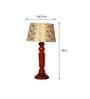 Modern Beige Fabric Shade Night Lamp With Wood Base
