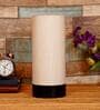 Carolie Beige Fabric Shade Table Lamp With Wood Base