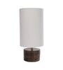 Beige Shade Table Lamp With Wooden Base
