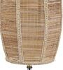 Poulsen Beige Bamboo Shade Table Lamp With Wood Base