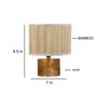 Beige Shade Table Lamp With Wood Base