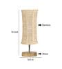 Fergal Beige Bamboo Shade Table Lamp With Wood Base