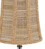 Fergal Beige Bamboo Shade Table Lamp With Wood Base