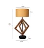 Beige Shade Table Lamp With Wood Base