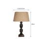 Beige Shade Table Lamp With Wooden Base