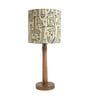 Beige Shade Table Lamp With Wooden Base