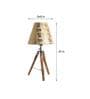 Beige Shade Table Lamp With Wooden Base