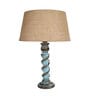 Beige Shade Table Lamp With Wooden Base