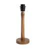 Fauci Beige Cotton Shade Night Lamp With Wood Base