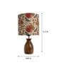 Euphoria Beige Cotton Shade Night Lamp With Mango wood Base