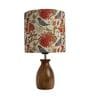 Euphoria Beige Cotton Shade Night Lamp With Mango wood Base