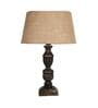 Beige Shade Table Lamp With Wooden Base