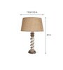 Beige Shade Table Lamp With Wooden Base