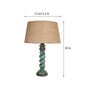 Beige Shade Table Lamp With Wooden Base
