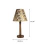 Beige Shade Table Lamp With Wooden Base