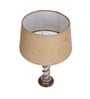 Beige Shade Table Lamp With Wooden Base