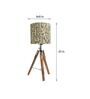 Beige Shade Table Lamp With Wooden Base