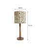 Beige Shade Table Lamp With Wooden Base