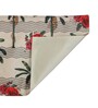 Floral (19x14) Beige & Red Silk (Set of 6) Placemat