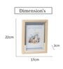 Beige Silver Photo Frame With LED Light 5x7 Inches