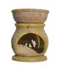 Beige Soapstone Elephant Oil Diffuser with Essential Oil