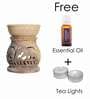Beige Soapstone Elephant Oil Diffuser with Essential Oil