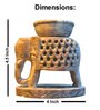 Beige Soapstone Elephant Oil Diffuser with Essential Oil