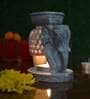 Beige Soapstone Elephant Oil Diffuser with Essential Oil