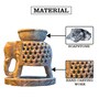 Beige Soapstone Elephant Oil Diffuser with Essential Oil