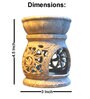 Beige Soapstone Floral Oil Diffuser with Essential Oil