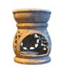 Beige Soapstone Floral Oil Diffuser with Essential Oil