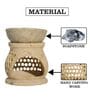 Beige Soapstone Jali Oil Diffuser with Essential Oil