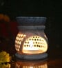 Beige Soapstone Jali Oil Diffuser with Essential Oil