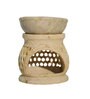 Beige Soapstone Jali Oil Diffuser with Essential Oil