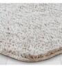 Beige Abstract Polyester 24x16 Inches AntiSkid Bath Mat