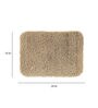 Beige Solid Polyester 24x16 Inches Anti Skid Bath Mat