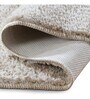 Beige Abstract Polyester 24x16 Inches AntiSkid Bath Mat