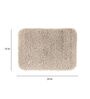 Beige Solid Polyester 24x16 Inches AntiSkid Bath Mat