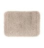 Beige Solid Polyester 24x16 Inches AntiSkid Bath Mat