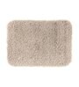 Beige Shaggy Polyester 28x20 Inches AntiSkid Bath Mat