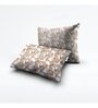 Beige Floral  TC Cotton Super King Bedsheet with 2 Pillow Covers