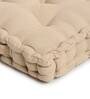 Beige Solid Cotton 20x20 Inches Floor Cushion