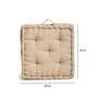 Beige Solid 100% Cotton 24X24 Floor Cushion