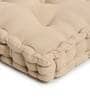 Beige Solid 100% Cotton 24X24 Floor Cushion