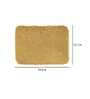 Beige Solid 100% Polyester 23.6x15.7 Inches AntiSkid Bath Mat
