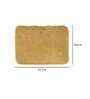 Beige Solid 100% Polyester 27.5x19.6 Inches AntiSkid Bath Mat